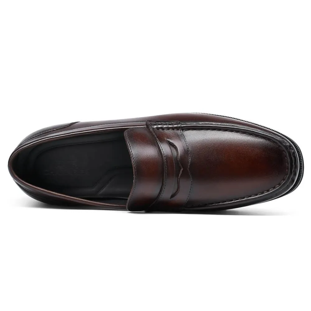 6 CM / 2.36 Inches CMR CHAMARIPA Elevator Shoes - Elevate Your Stature with Brown Elevator Loafers - Add 2.36 Inches to Your Height!