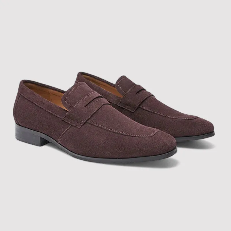 Ancien | Old Money Suede Penny Loafers