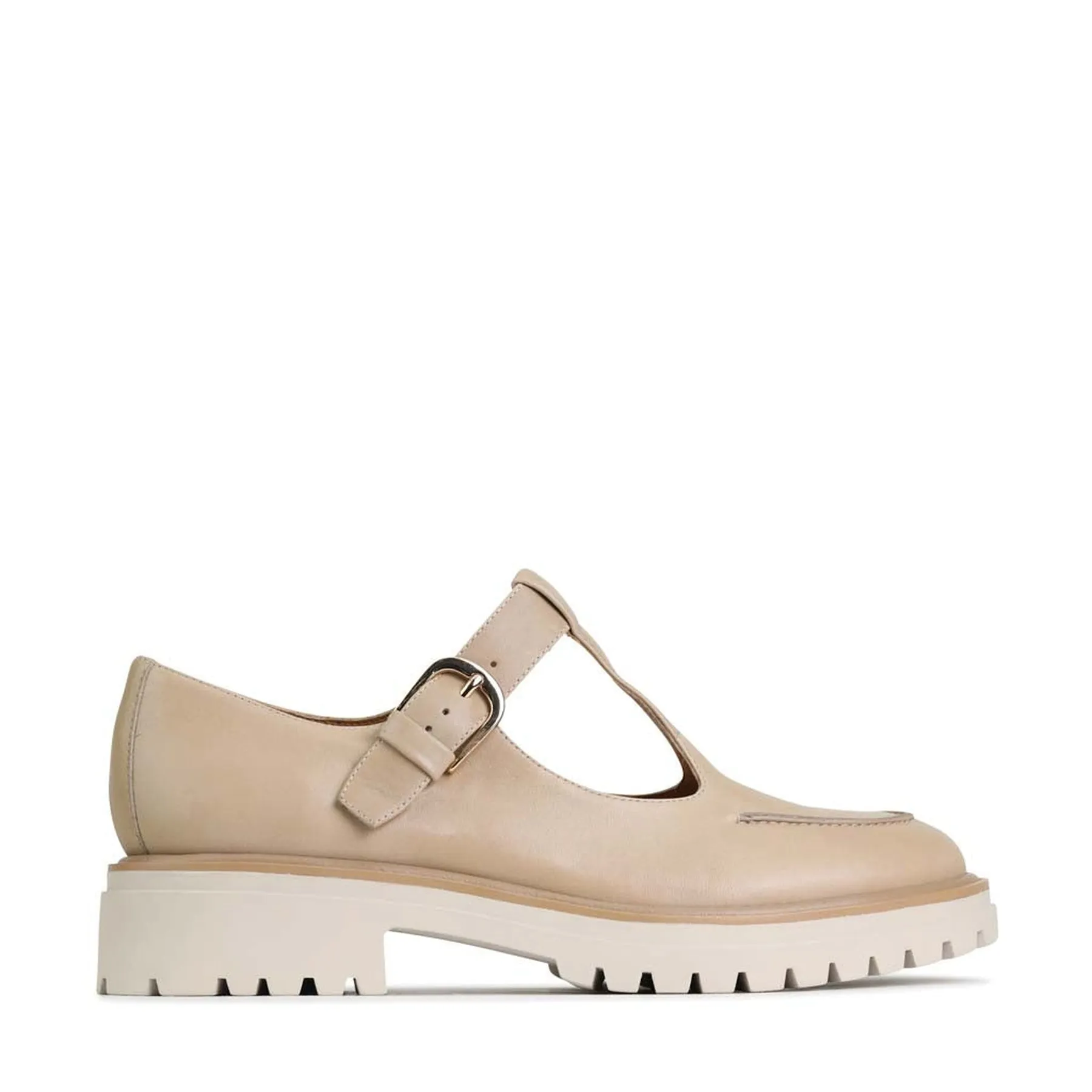 ANJA LEATHER T-BAR LOAFERS