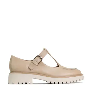 ANJA LEATHER T-BAR LOAFERS