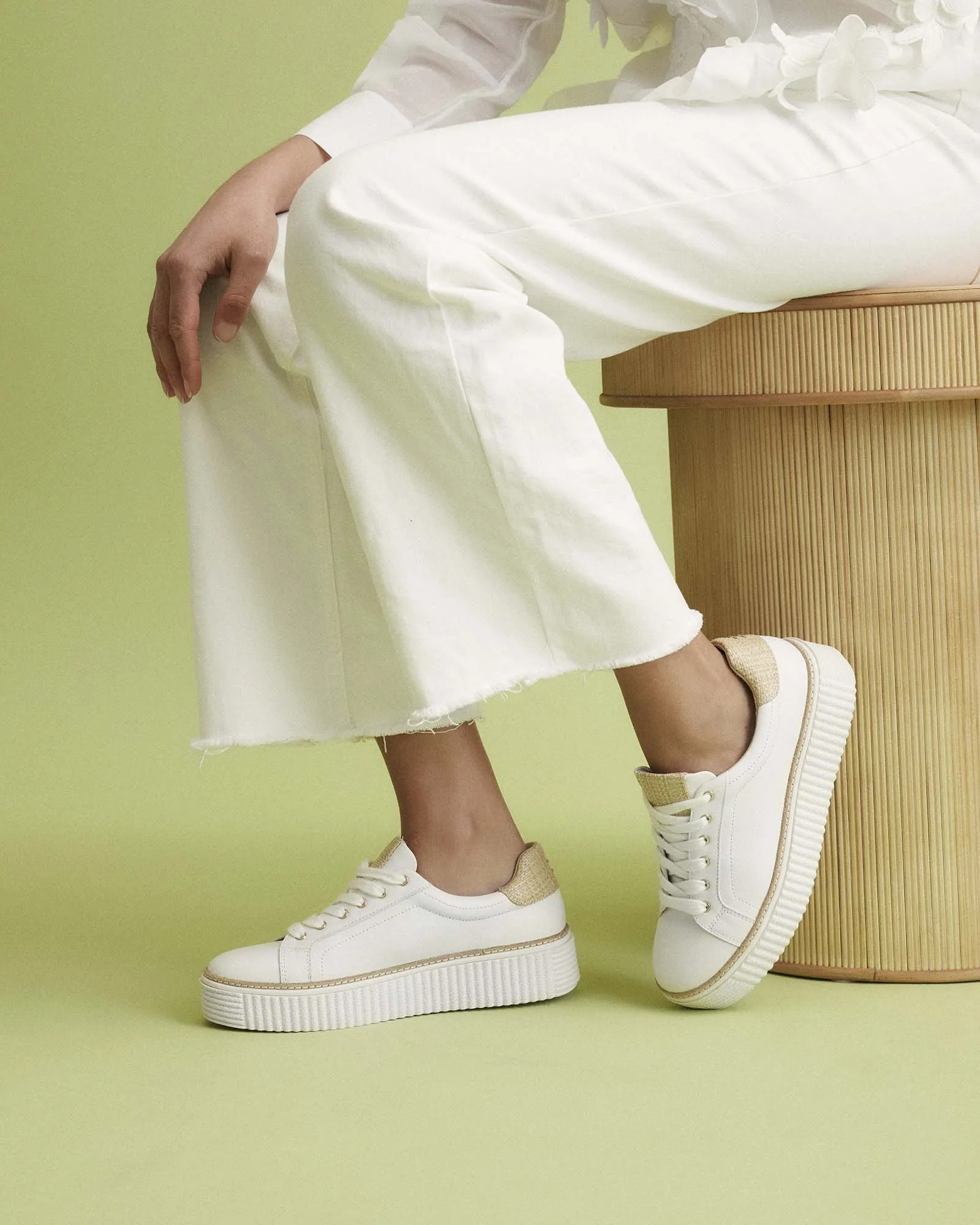 ARIANNA SNEAKERS WHITE RAFFIA