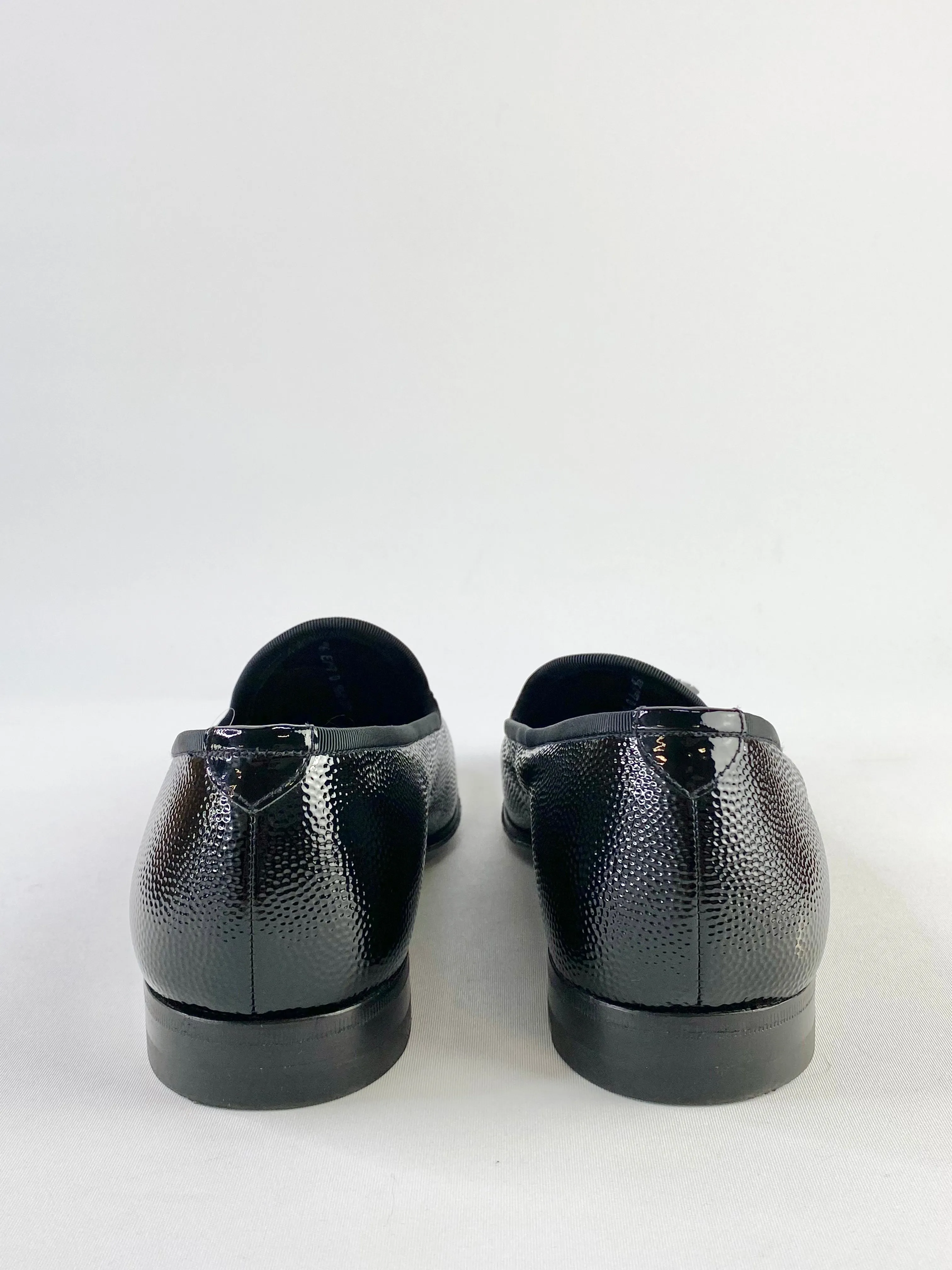 Bally Black Patent Leather Tassel Loafers - USA7