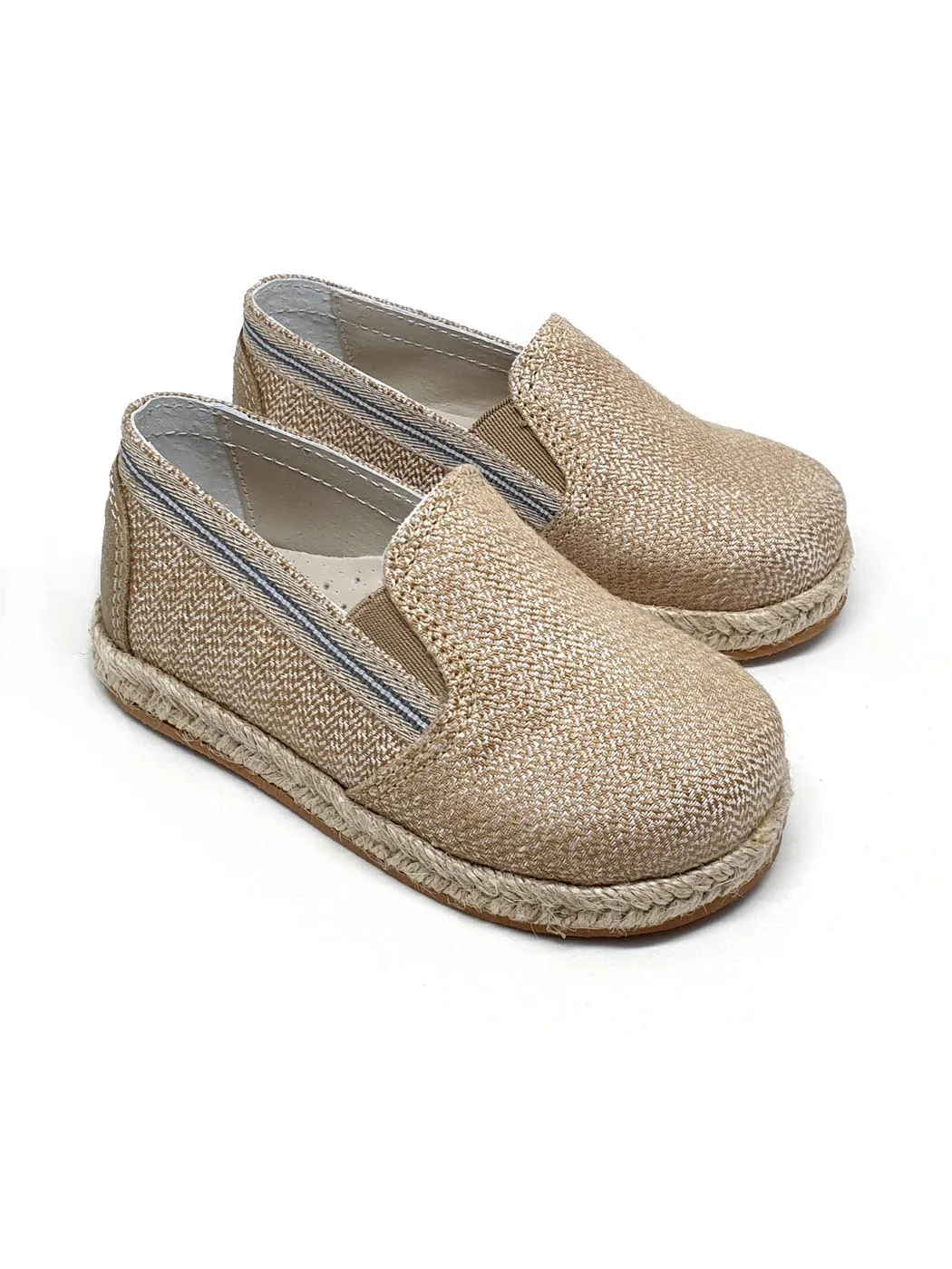 Baptismal Baby shoe Espadrille-Boy-PEPE beige