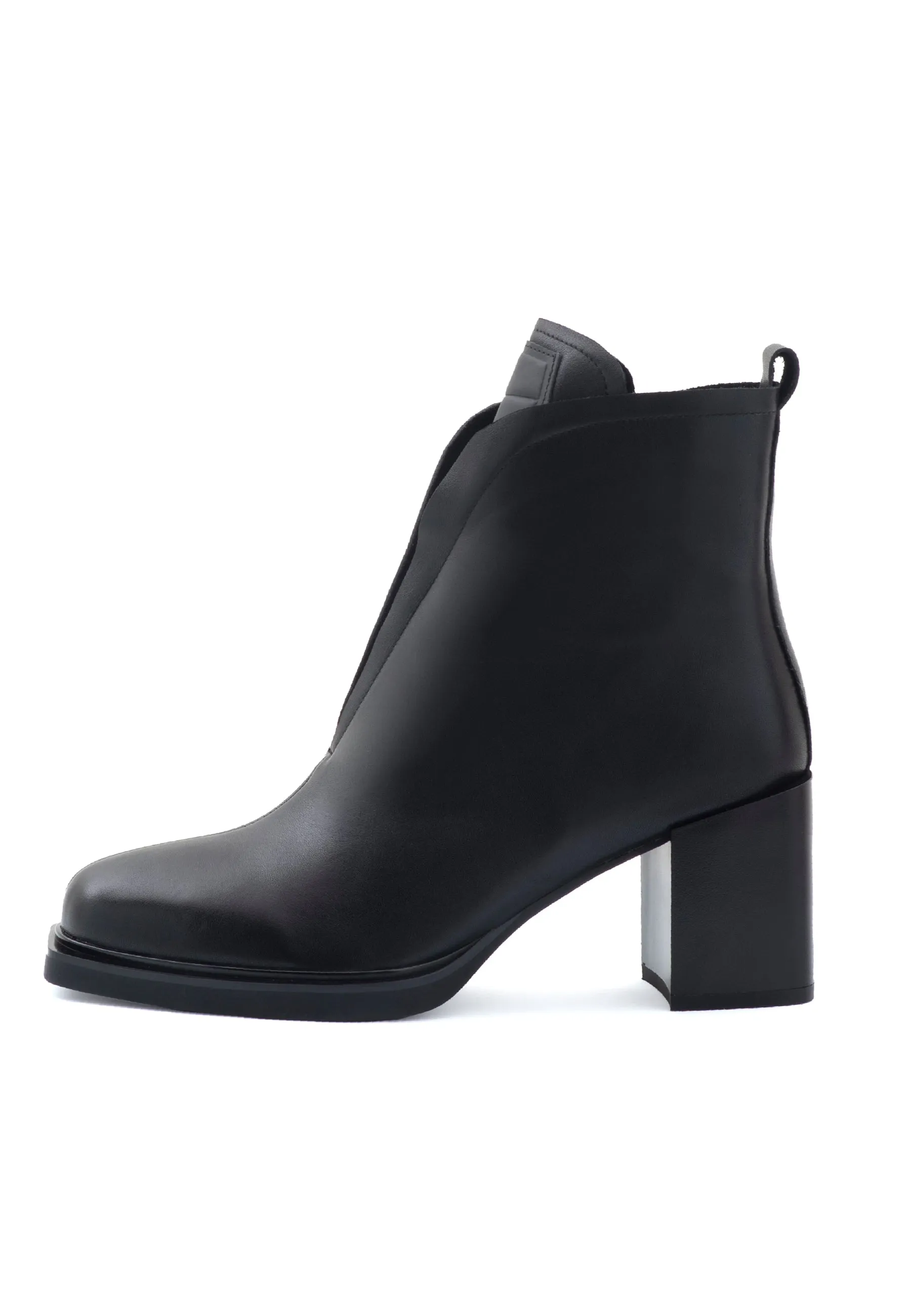 Black Block Heel Ankle Boots - Modern & Sleek Women’s Footwear