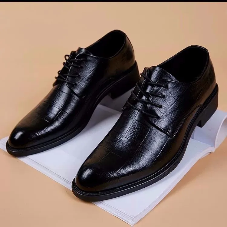 Black Men Suit Shoes Party Men's Dress Shoes 2022 Italian Leather Zapatos Hombre Formal Shoes