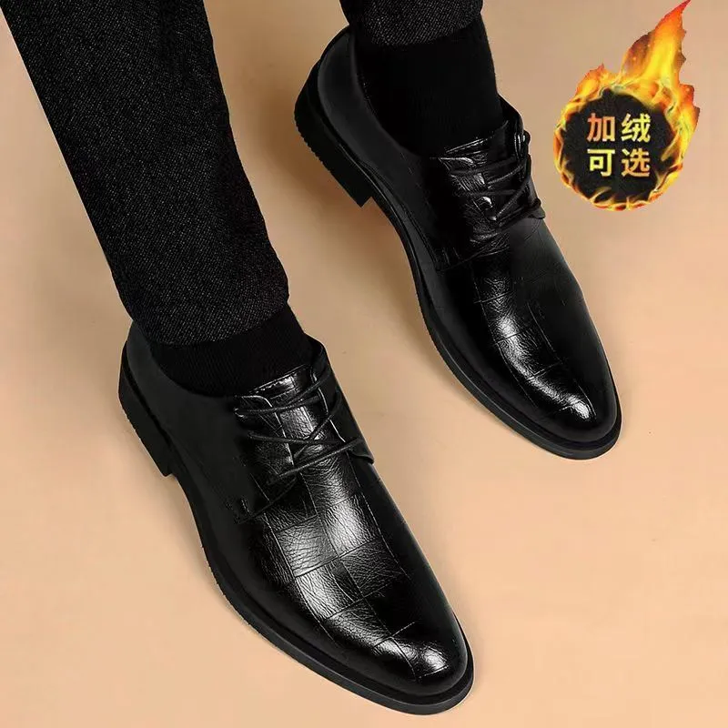 Black Men Suit Shoes Party Men's Dress Shoes 2022 Italian Leather Zapatos Hombre Formal Shoes