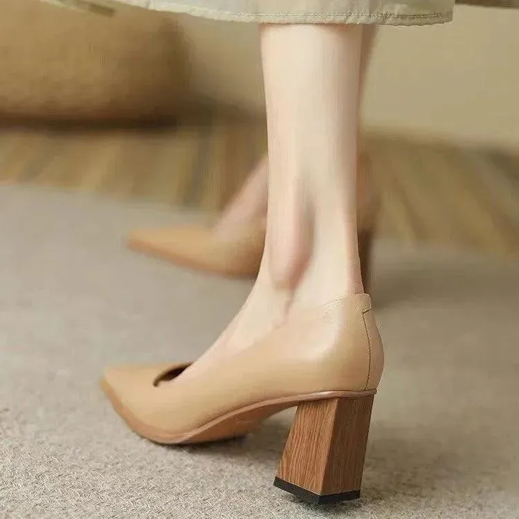 Block Heel Women Pumps