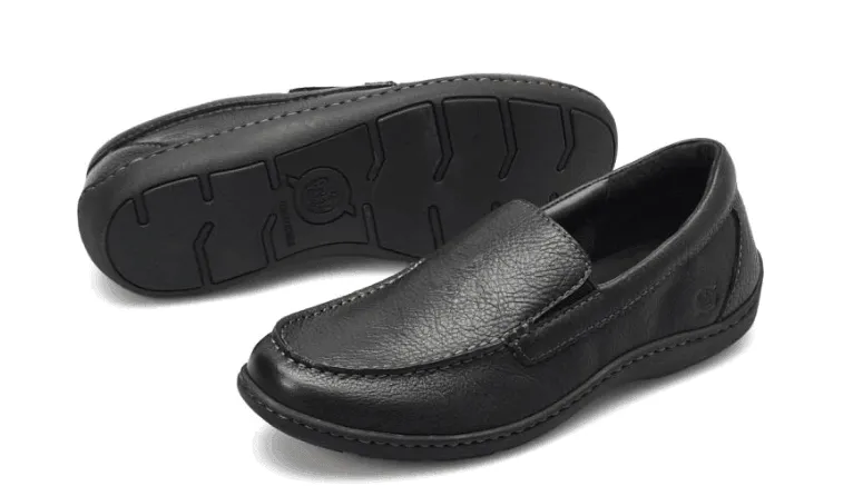 Born Men's Brompton II Black Slip On Loafers BM0010703-BLK