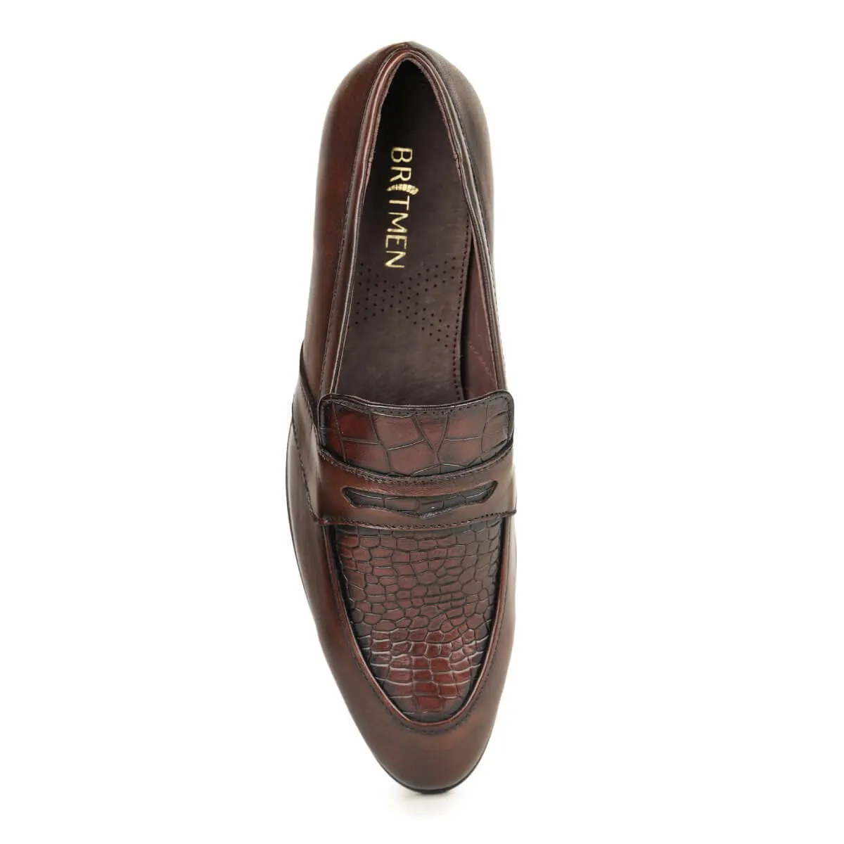 Britmen BL-88 Textured Sleek Slip on Formal Shoes