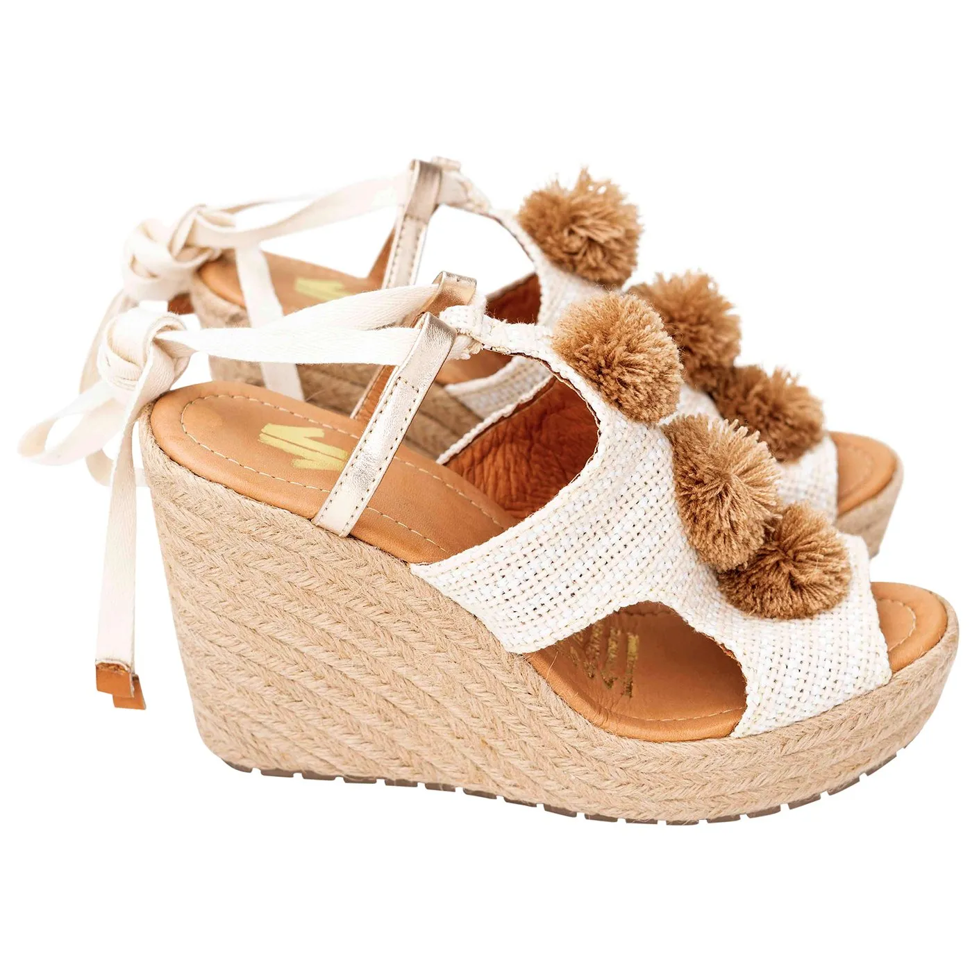 Carioca Espadrille PomPom Beige