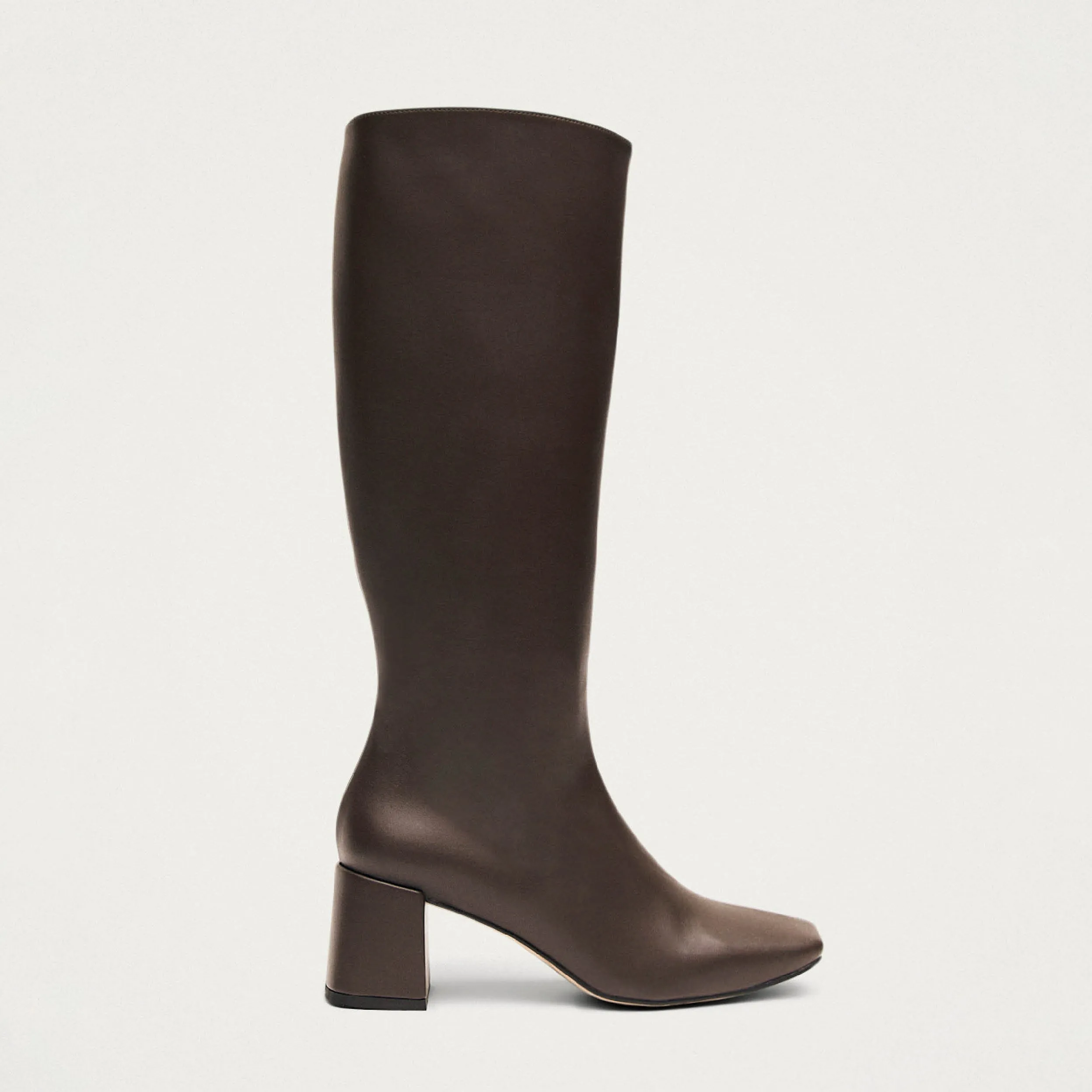 Chalk Umber Brown Vegan Leather Boots