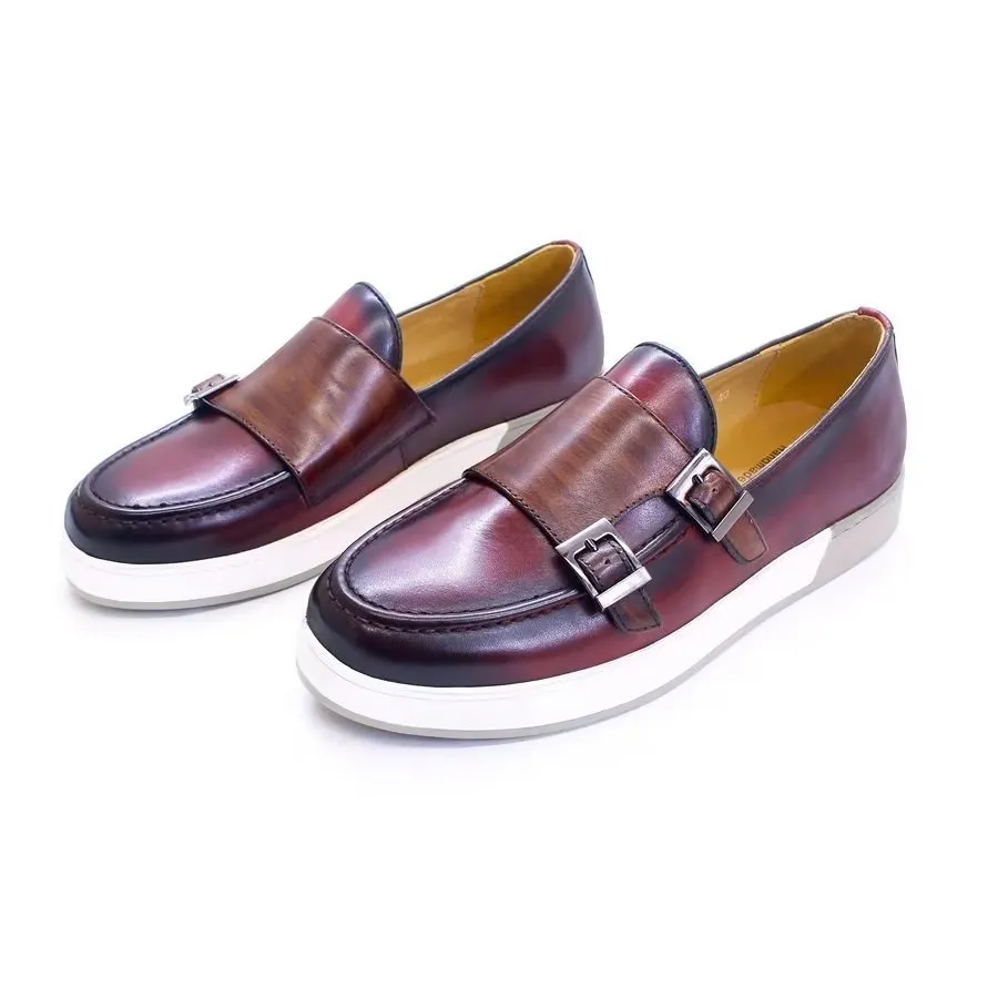 ChicLeather Slip-Ons: Classy Cow Leather Casual Shoes