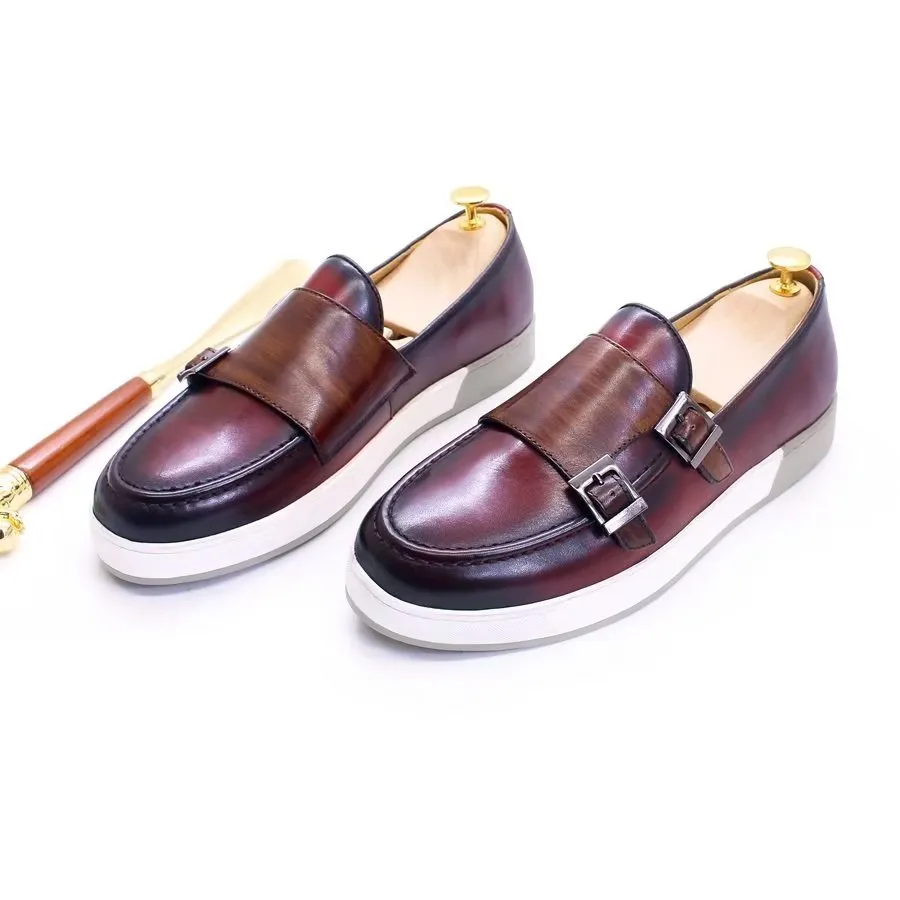 ChicLeather Slip-Ons: Classy Cow Leather Casual Shoes