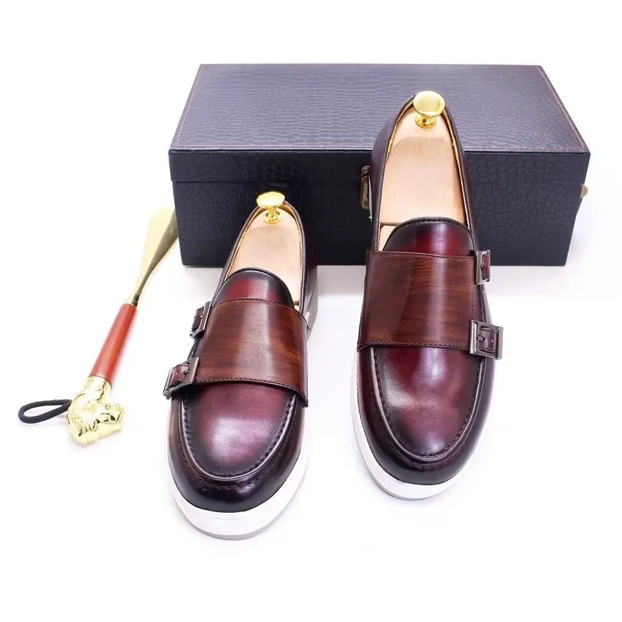 ChicLeather Slip-Ons: Classy Cow Leather Casual Shoes