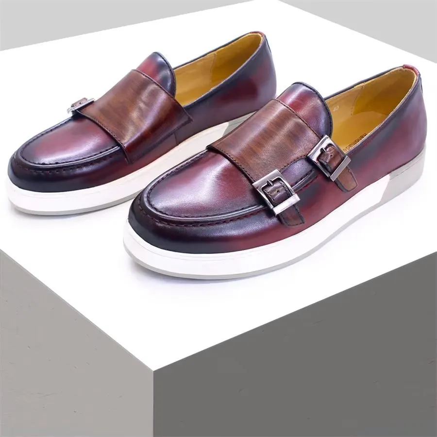 ChicLeather Slip-Ons: Classy Cow Leather Casual Shoes