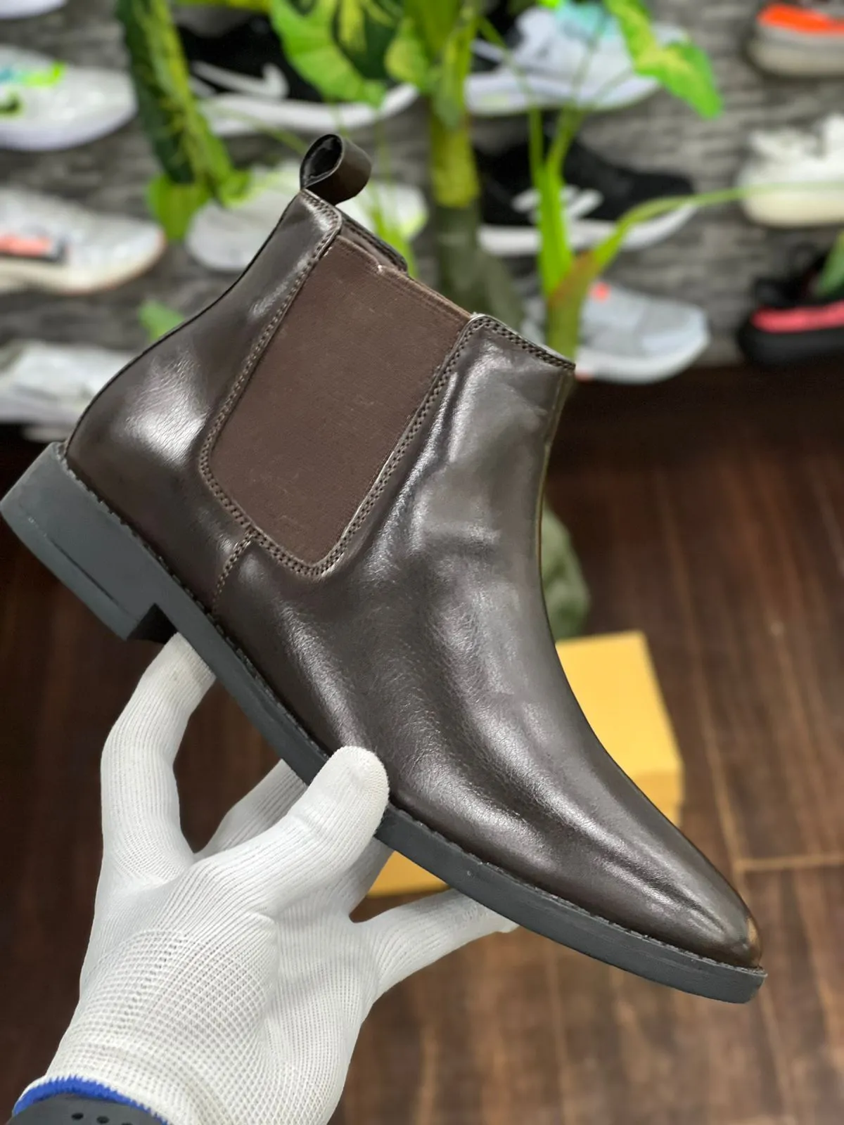 Classy Leather High Ankle-Length Chelsea Boots-JonasParamount