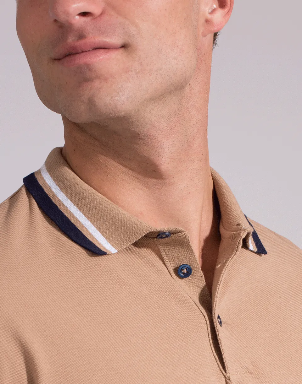 Double Stripe Collar Polo Shirt