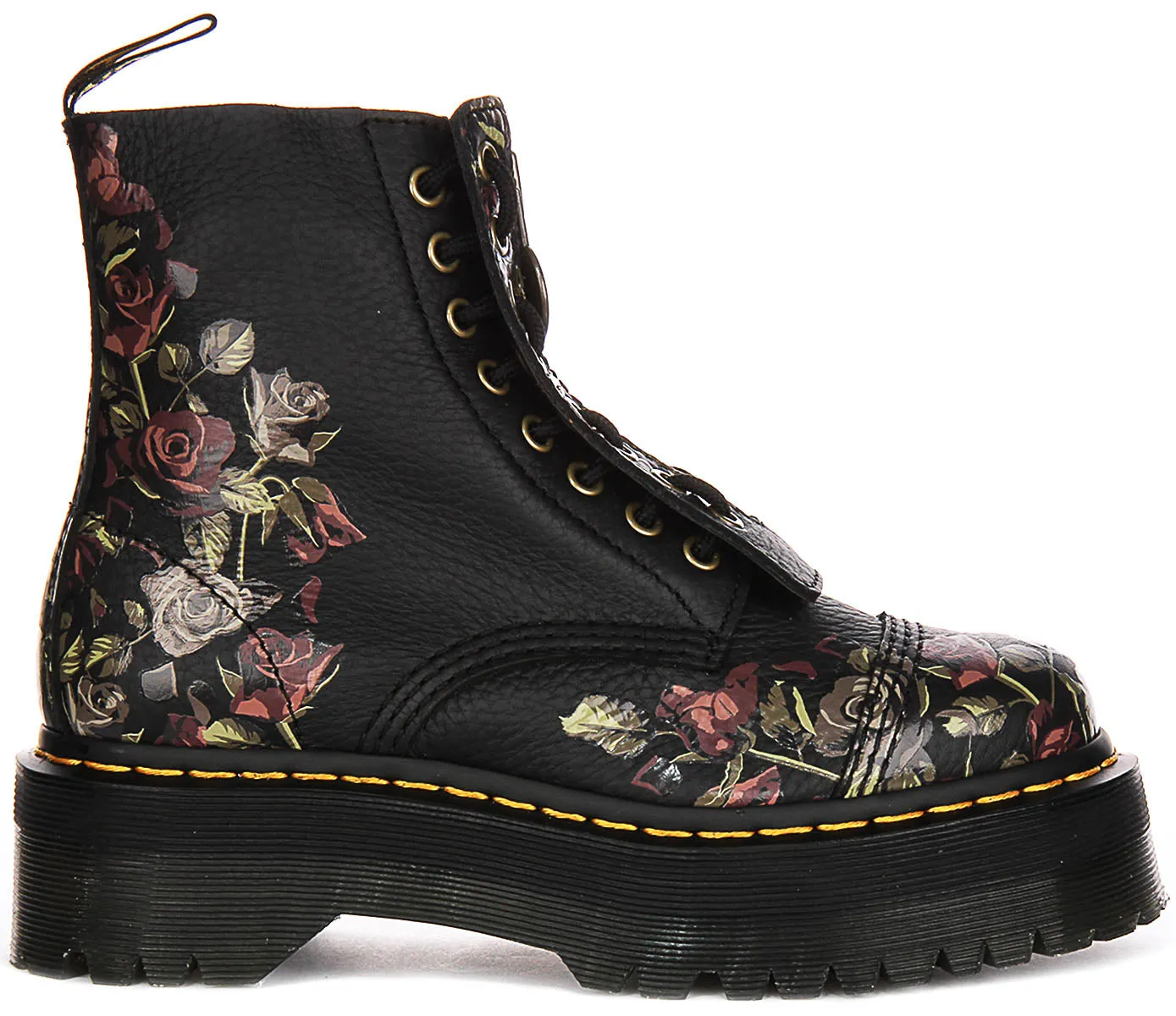 Dr Martens Sinclair Decaye In Black Flower For Women