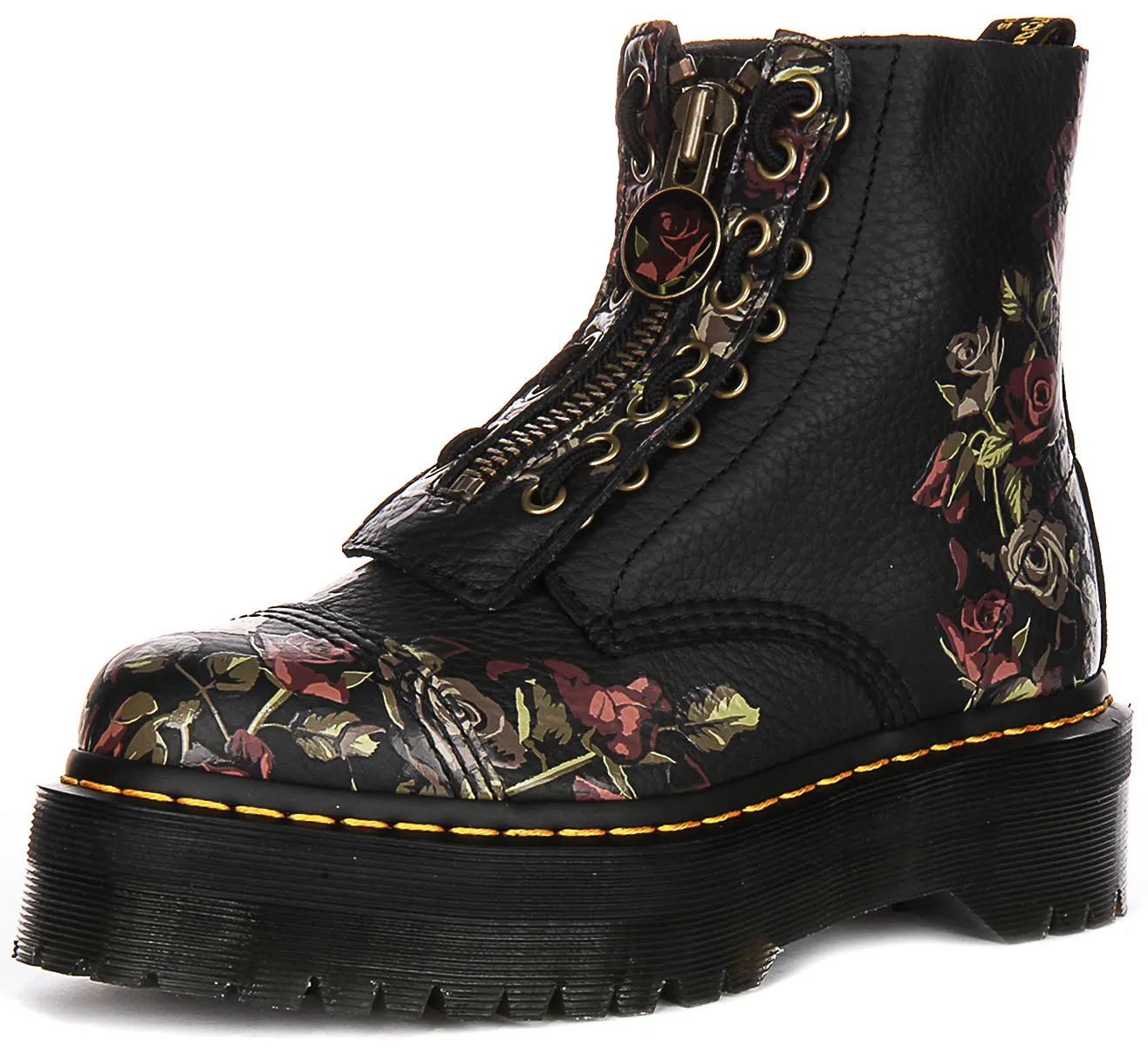 Dr Martens Sinclair Decaye In Black Flower For Women