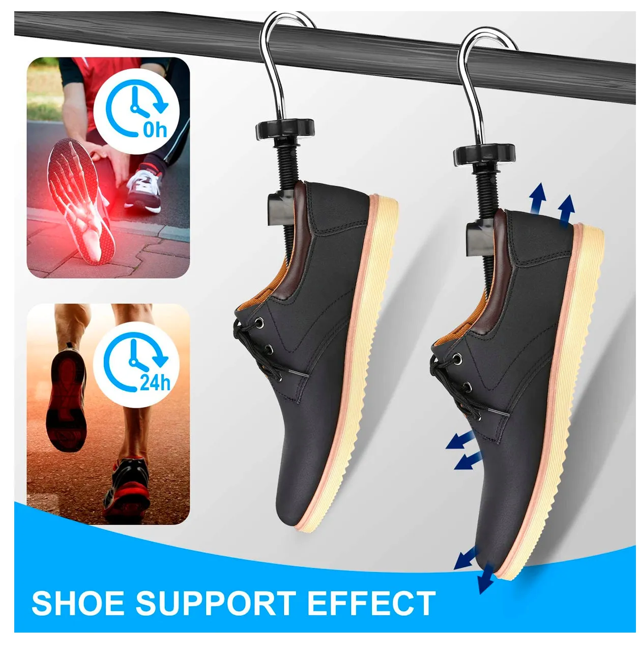 Eachway Shoe Stretcher Shoe Trees,Adjustable Length & Width for Men and Women (Color Blue)