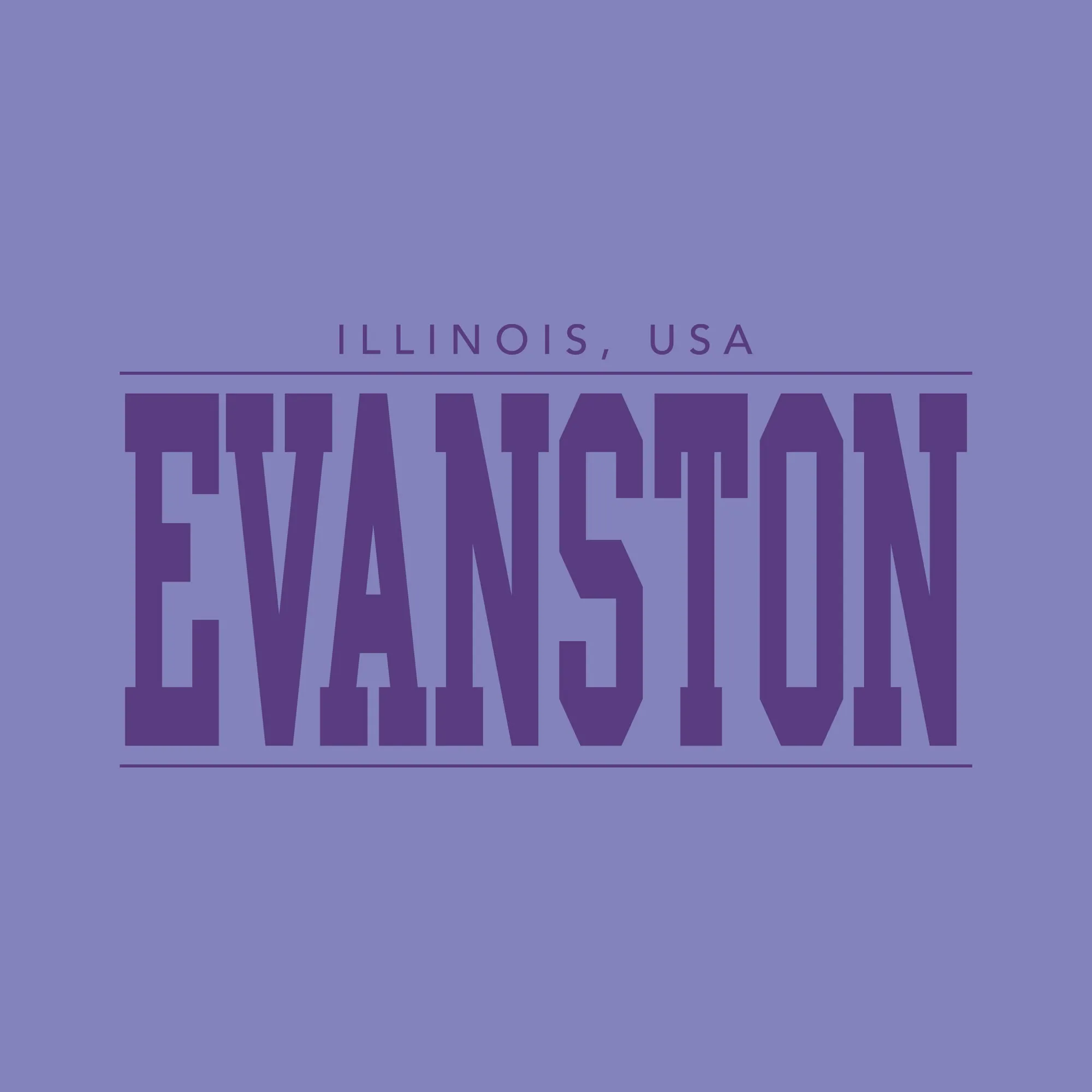 Evanston Monotone Bold CC T-Shirt - Violet