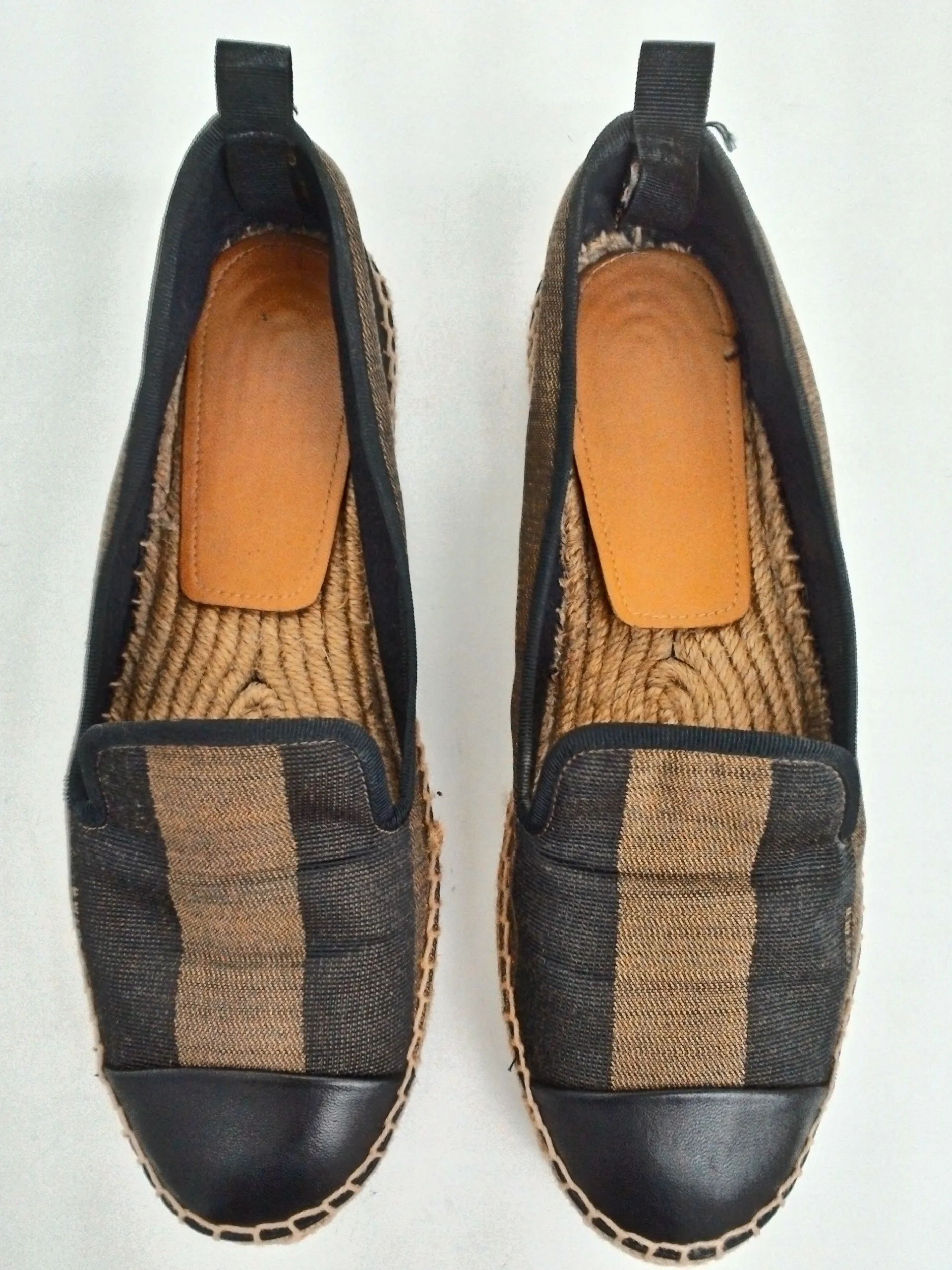 Fendi Women's Black Loafer Espadrilles Size 39