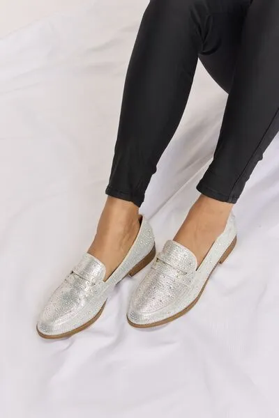 Forever Link Rhinestone Point Toe Loafers