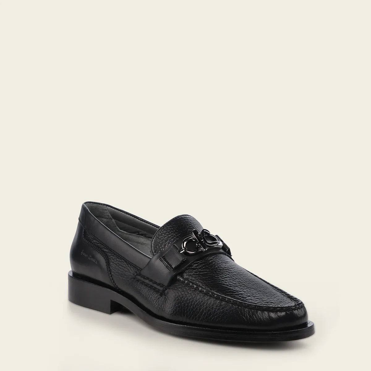 Formal deer black mocasin shoe