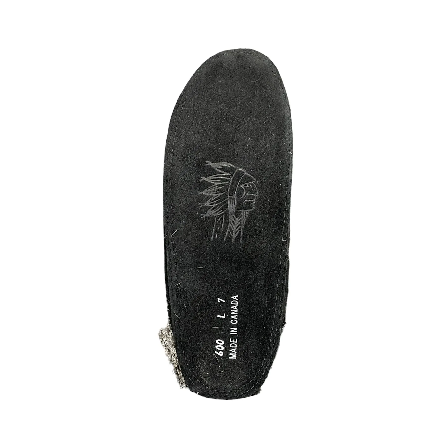 Fur Moccasin - Black Suede