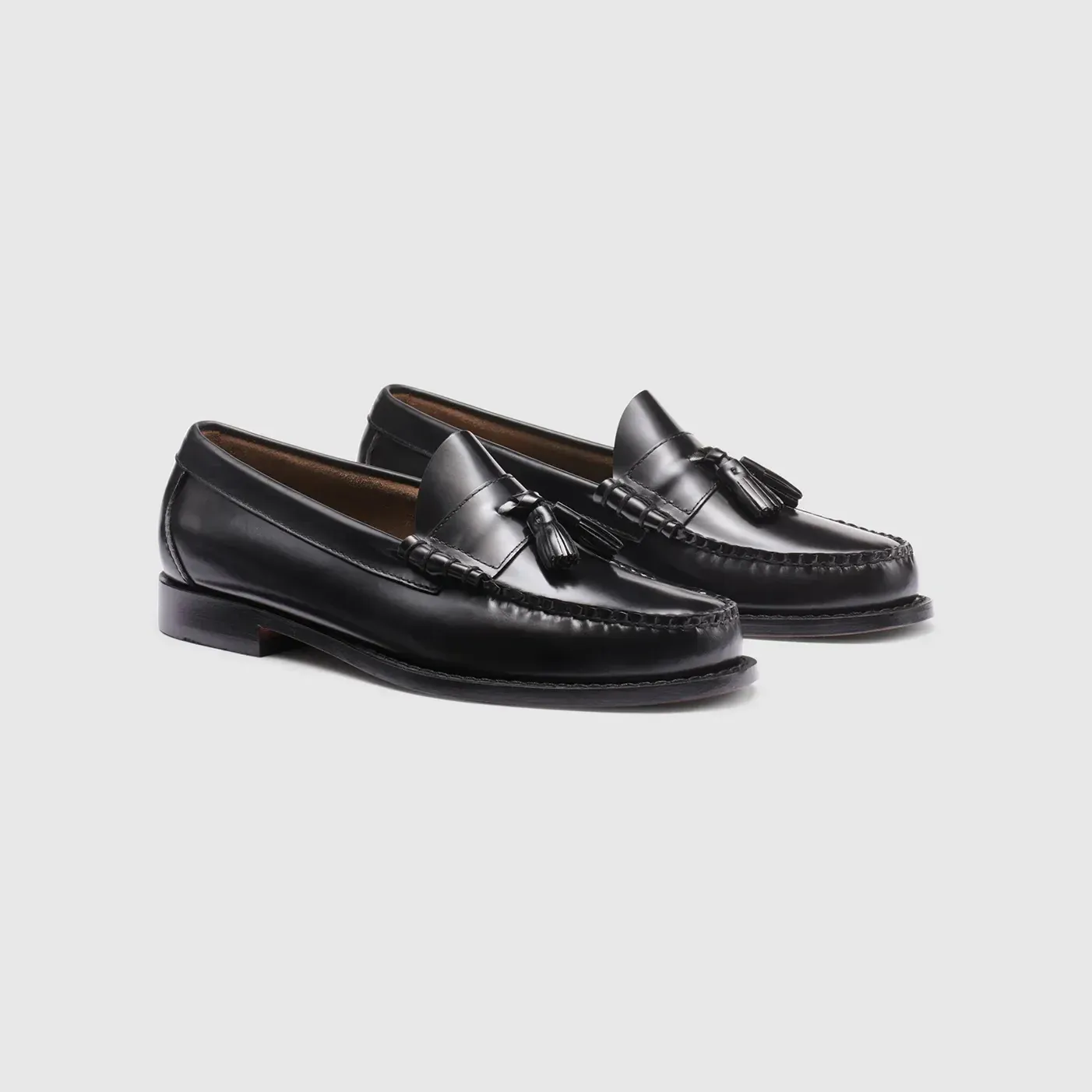 G.H. Bass Men's Lennox Leather Tassel Weejun Loafer in Black