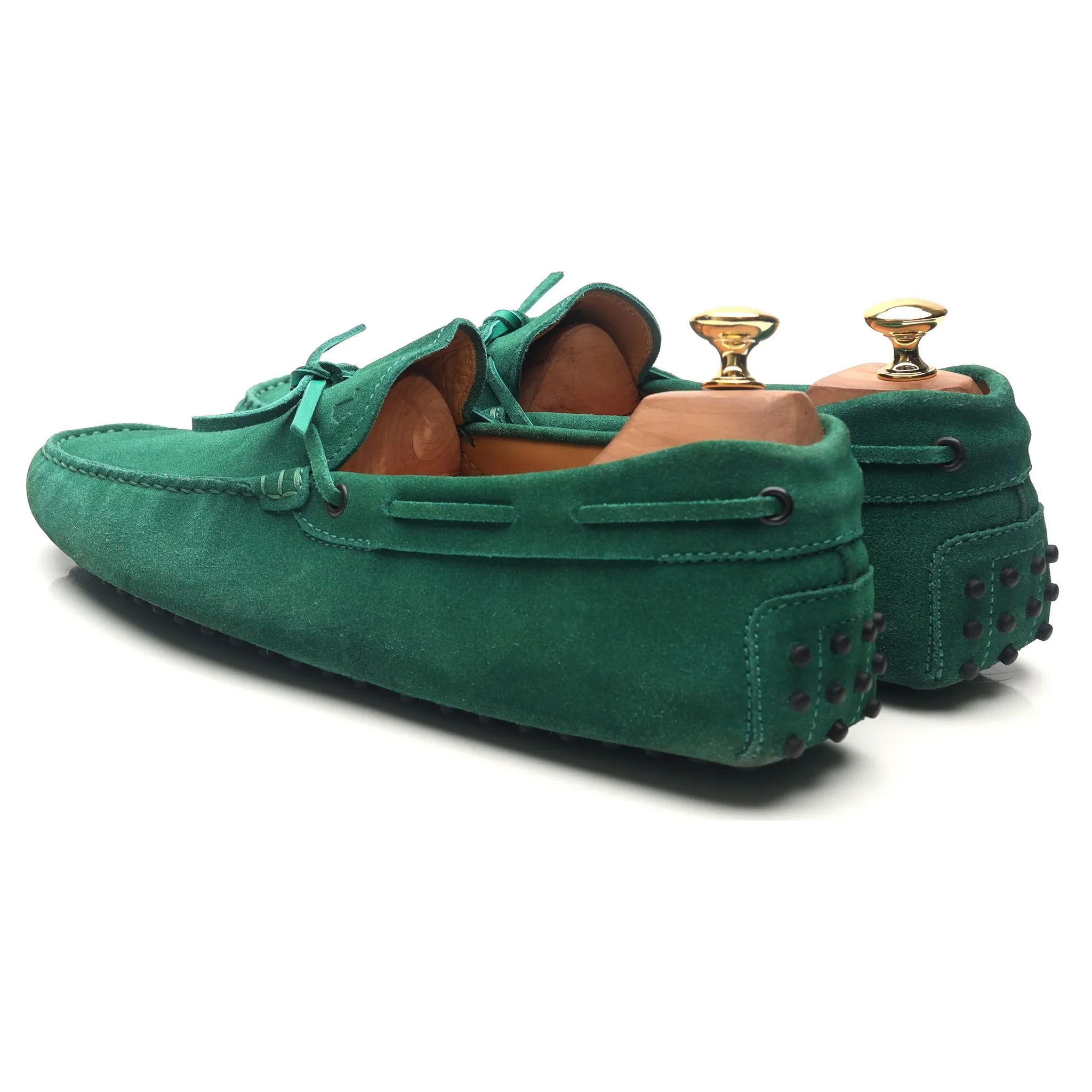 Gommino Green Suede Driving Loafers UK 10