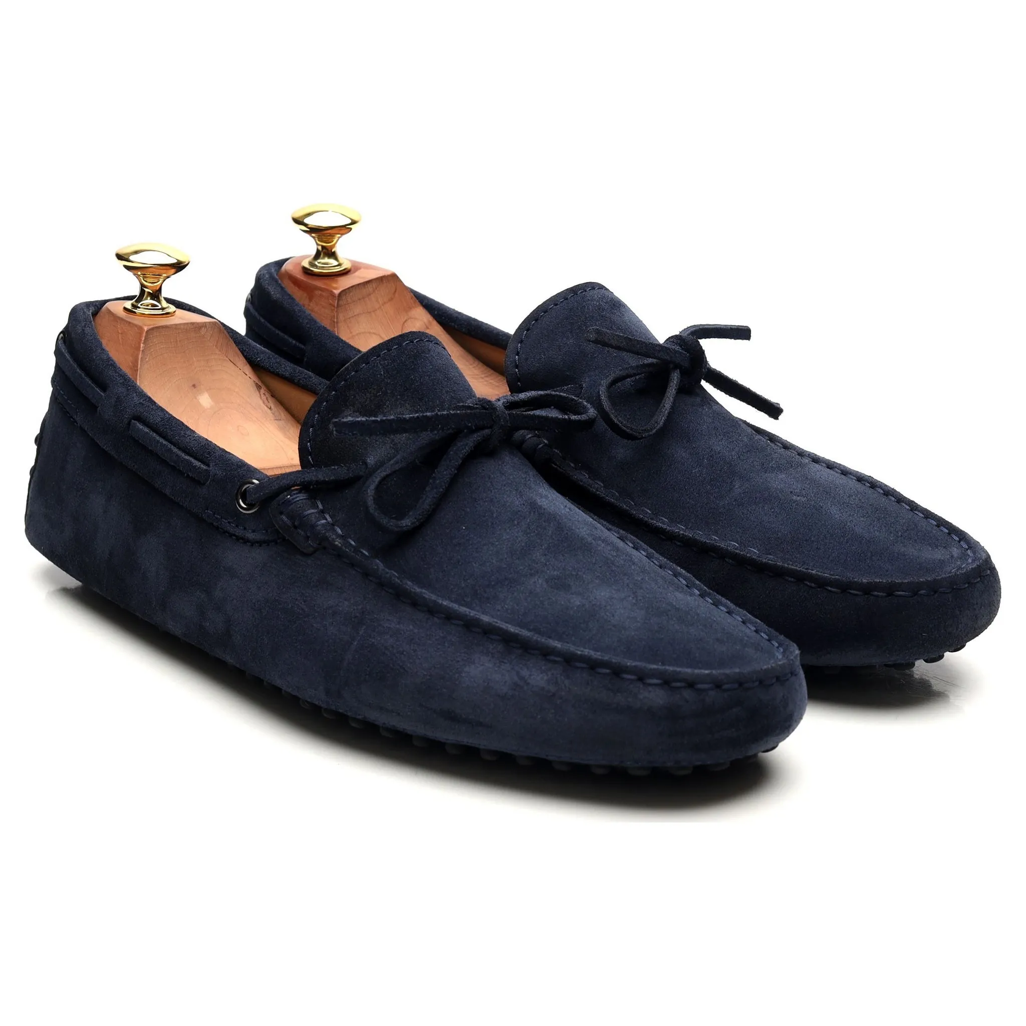 Gommino Navy Blue Suede Driving Loafers UK 9