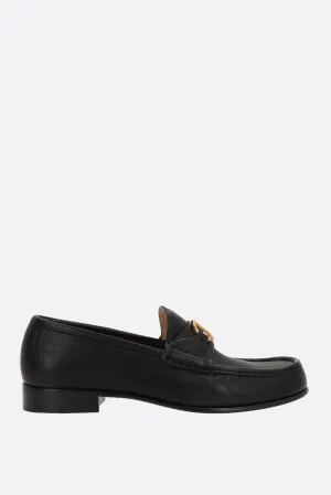 Grained Leather Loafers