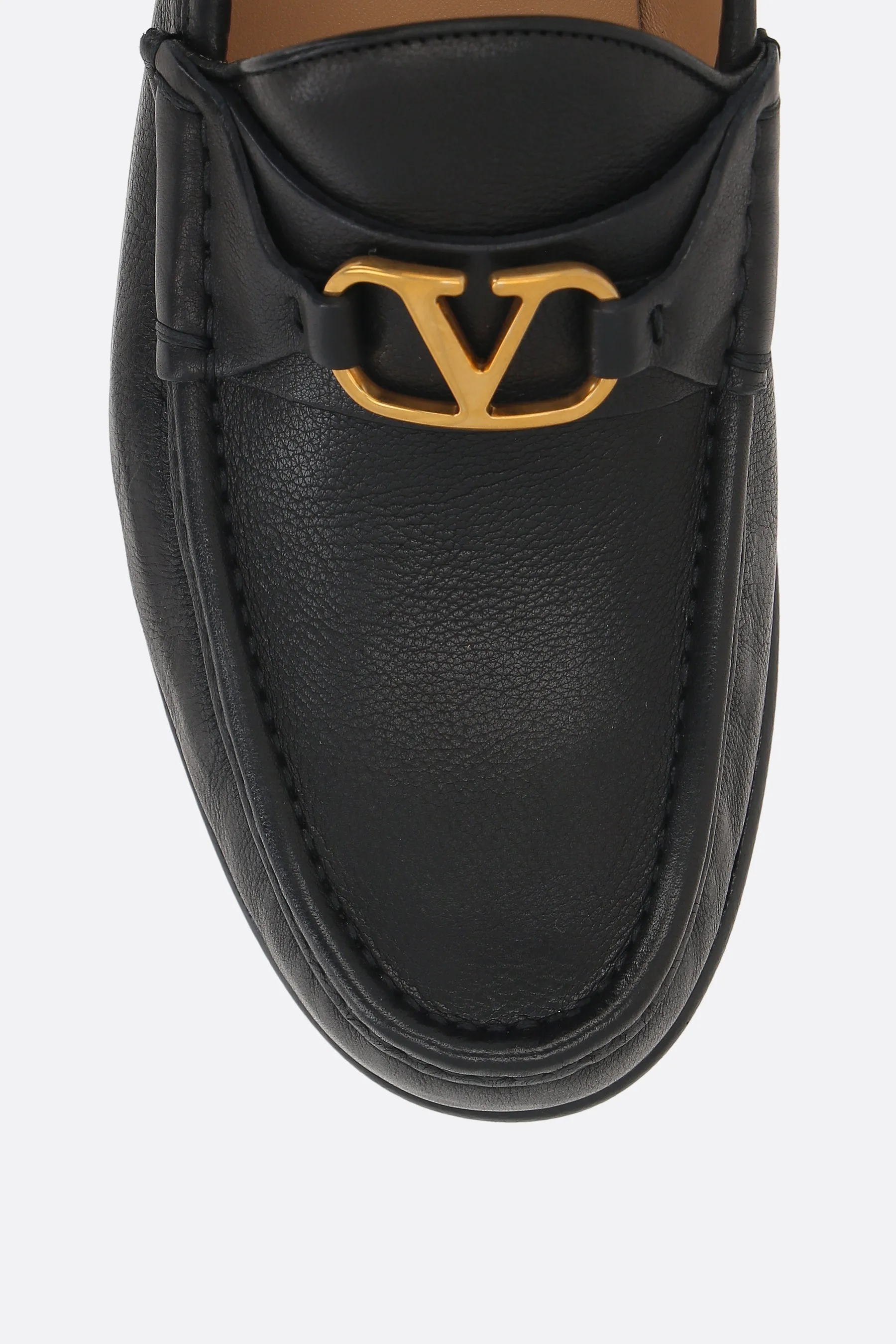 Grained Leather Loafers