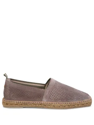 Grey perforated espadrilles