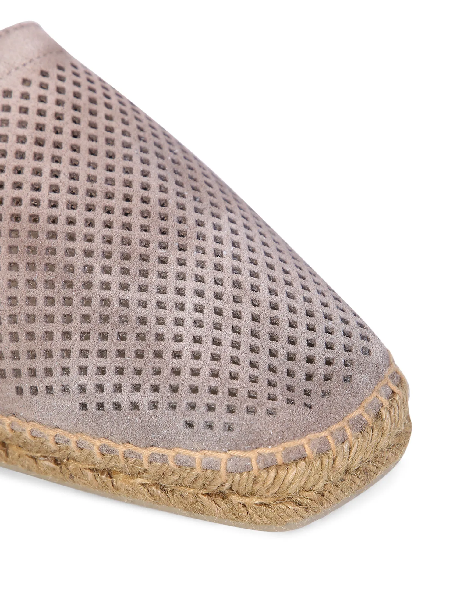 Grey perforated espadrilles