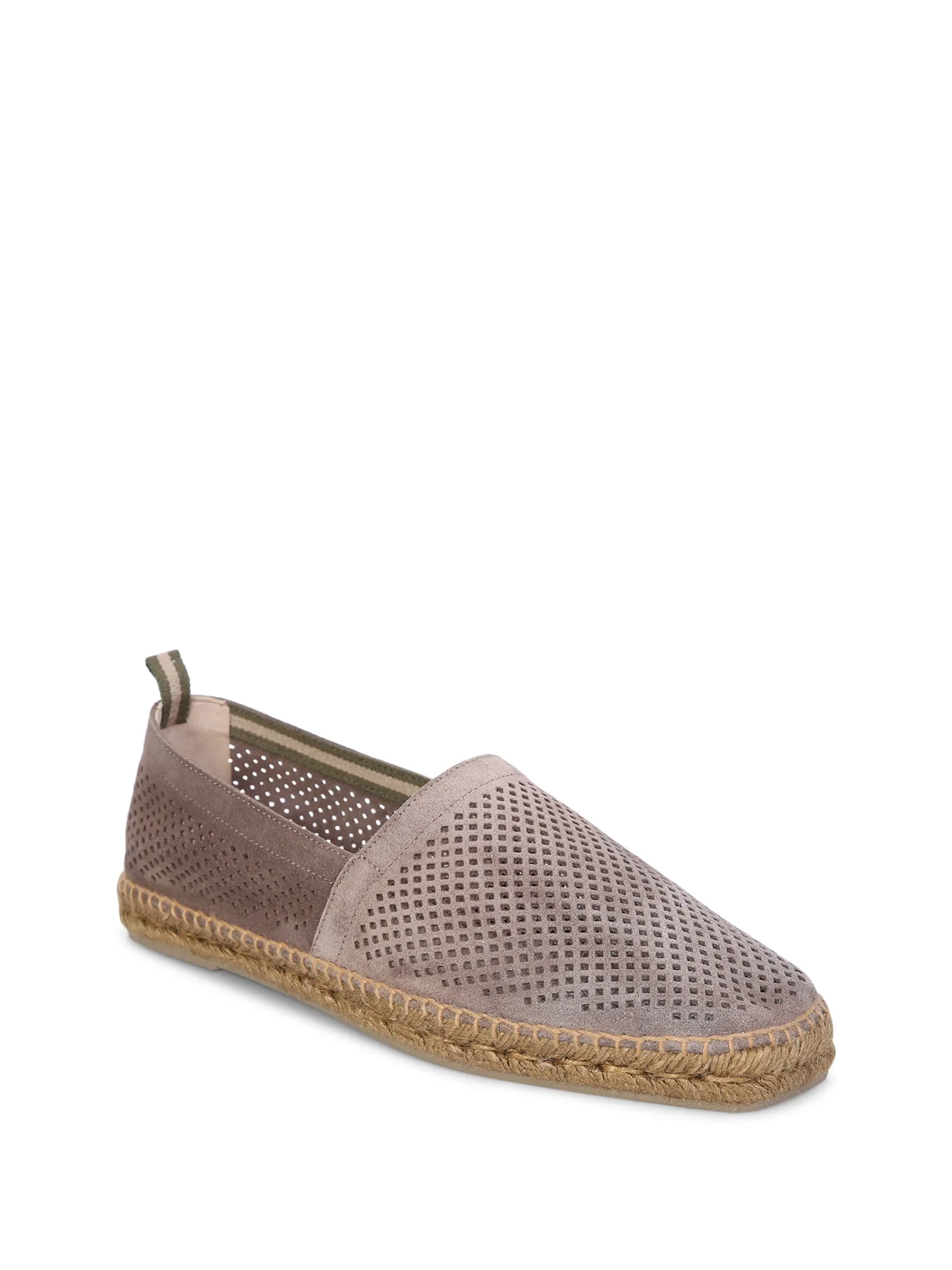 Grey perforated espadrilles