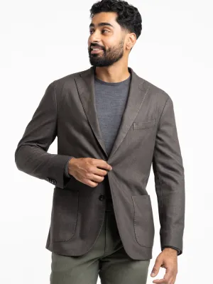 Grey Wool-Blend Sport Jacket