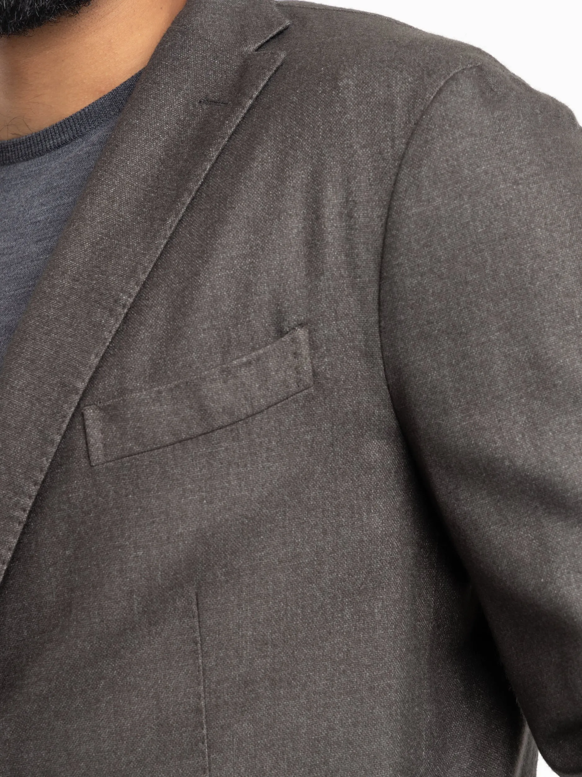 Grey Wool-Blend Sport Jacket