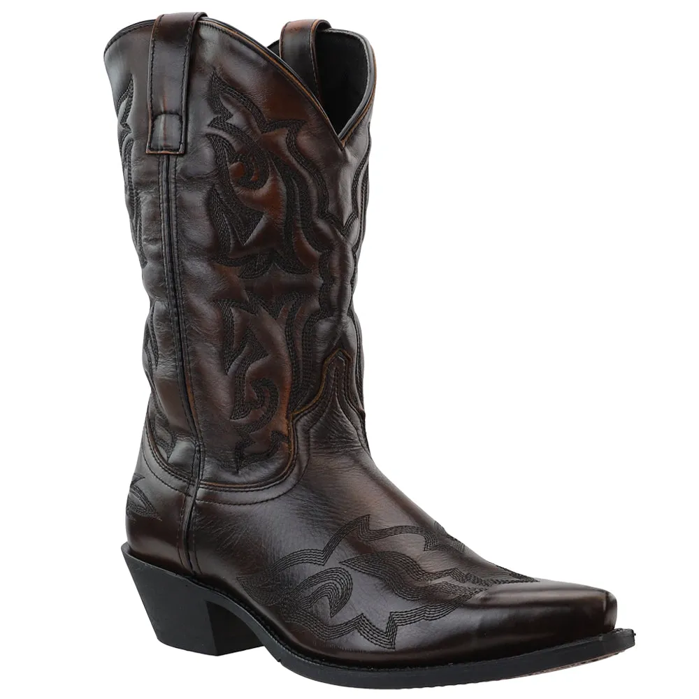 Hawk Embroidered Snip Toe Cowboy Boots