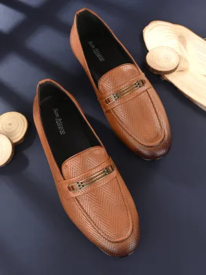 Hedwig Tan Textured Slip-Ons