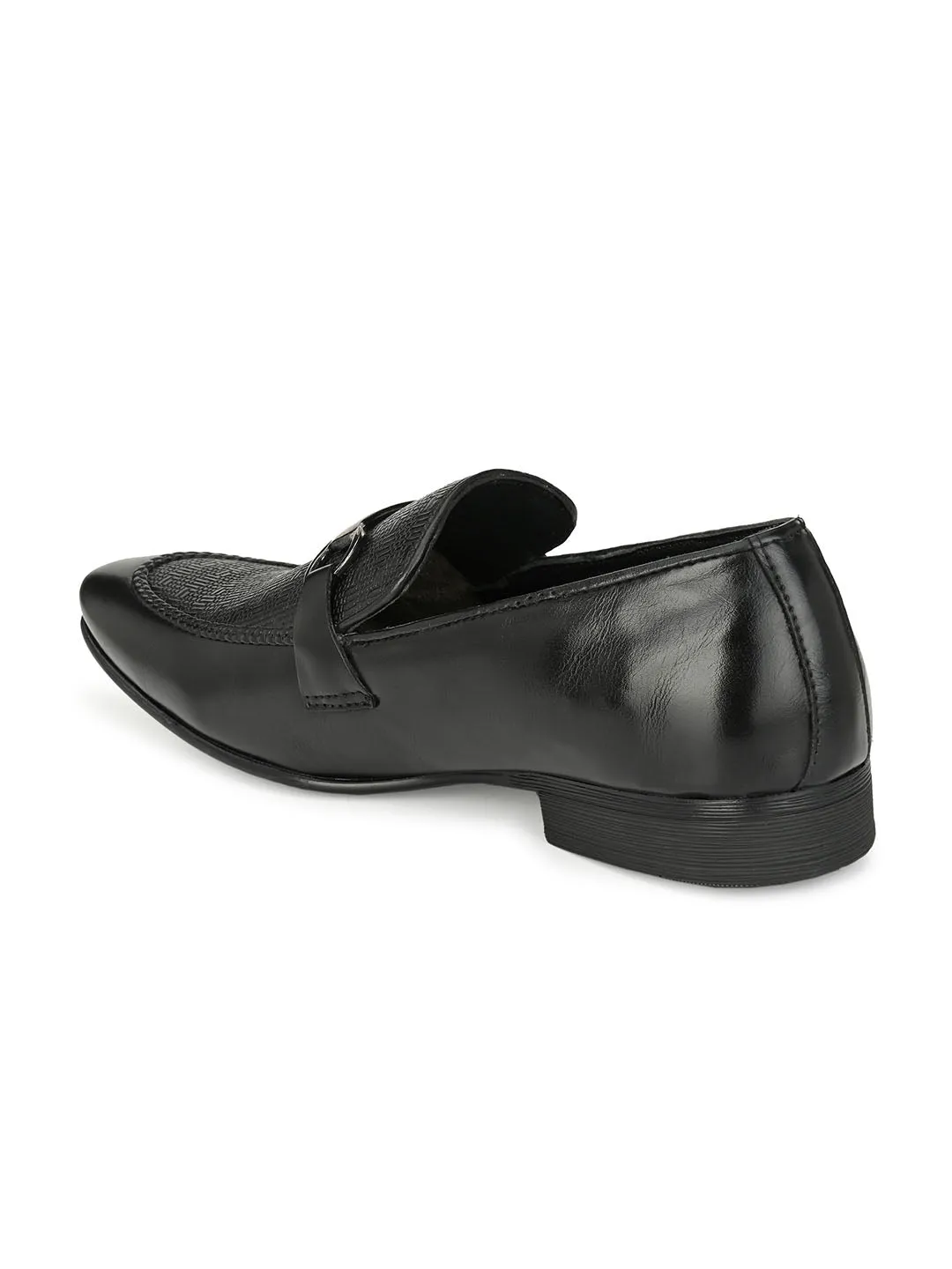 HITZMS_4709 Men's Black Synthetic Party Wear Slip-On Shoes