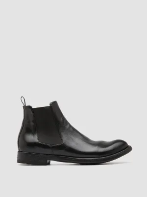 HIVE 007 - Black Leather Chelsea Boots