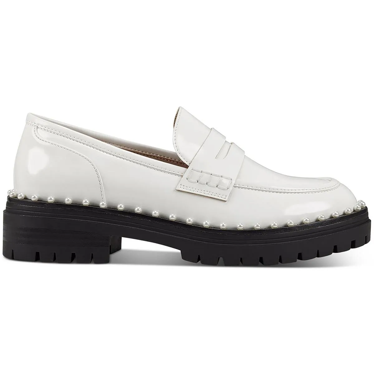 INC Womens Branna Leather Platform Loafers