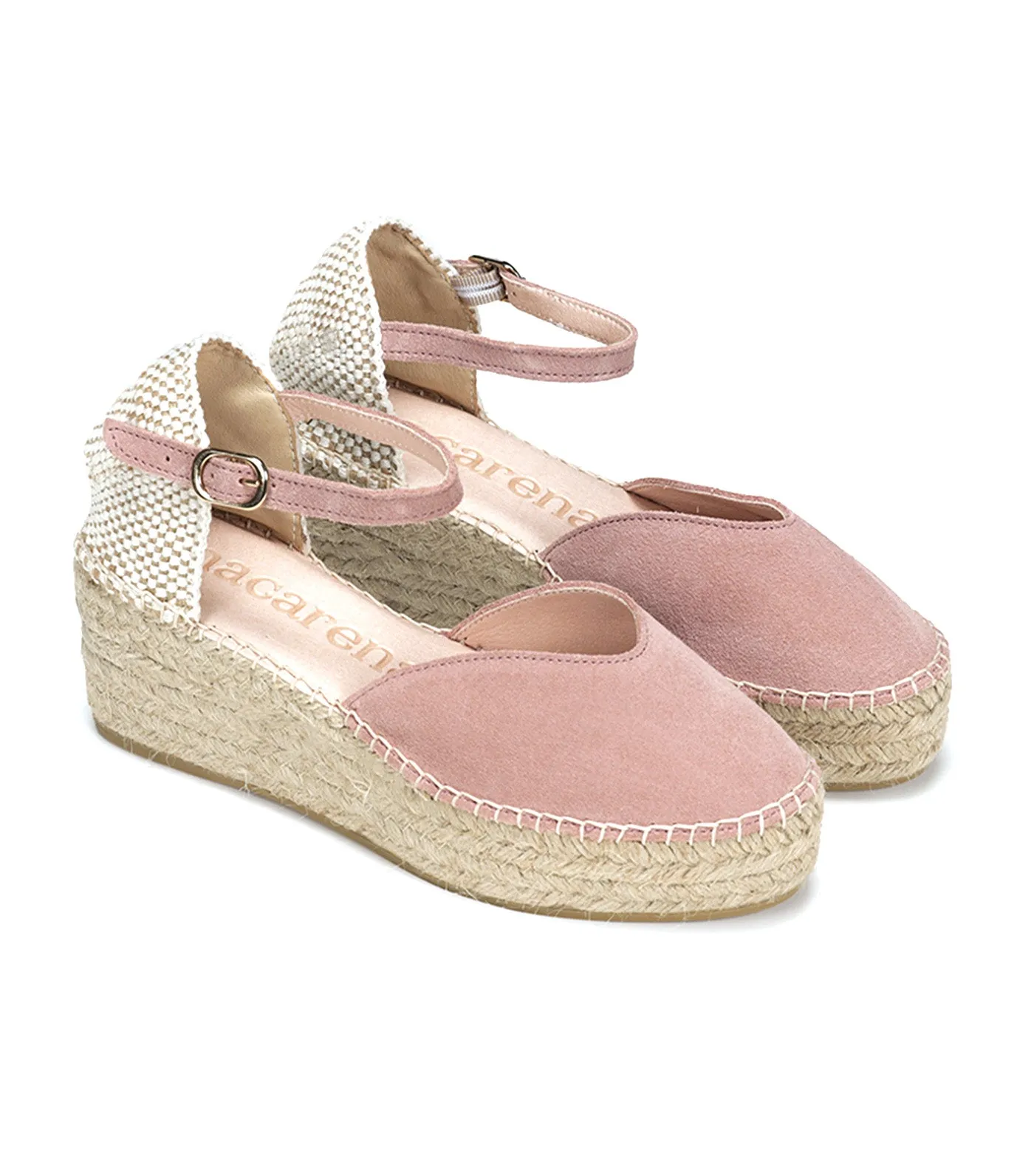 Java 22 Platform Wedge Espadrilles Blush