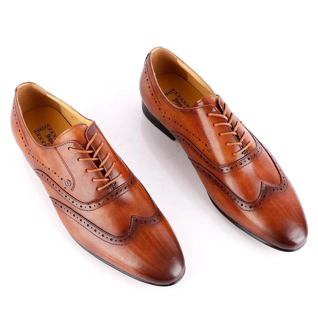 John Foster Pure Brown Derby Lace Up Brogue Shoe