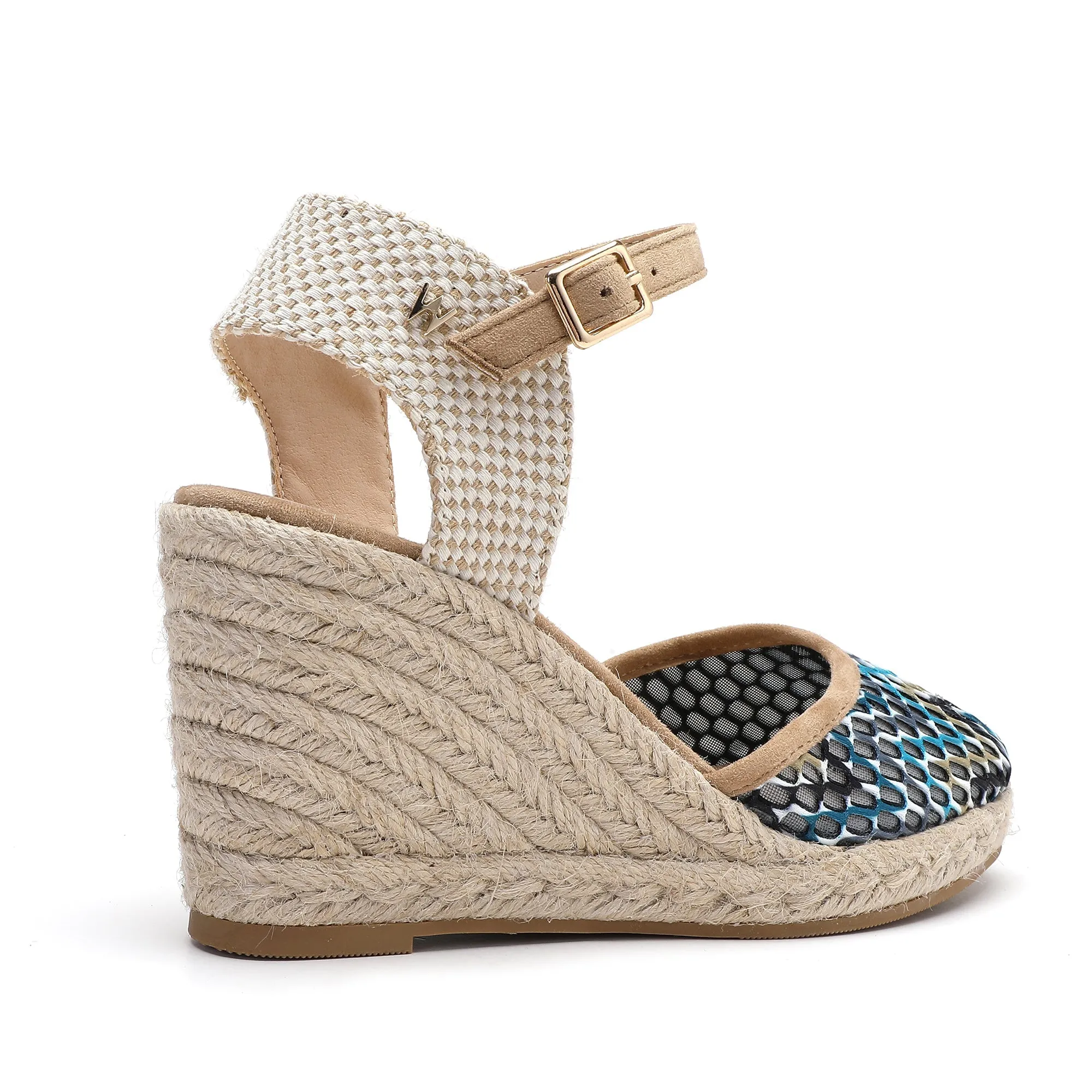 Joy Beige Blue Espadrille