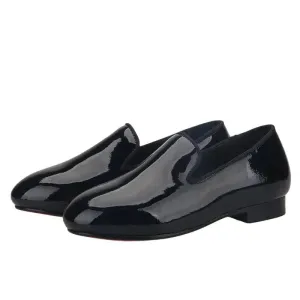 Kids Loafers Refined Elegance: Handmade Children's Patent Leather Loafer