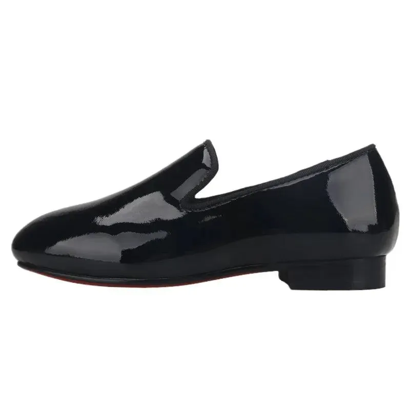 Kids Loafers Refined Elegance: Handmade Children's Patent Leather Loafer