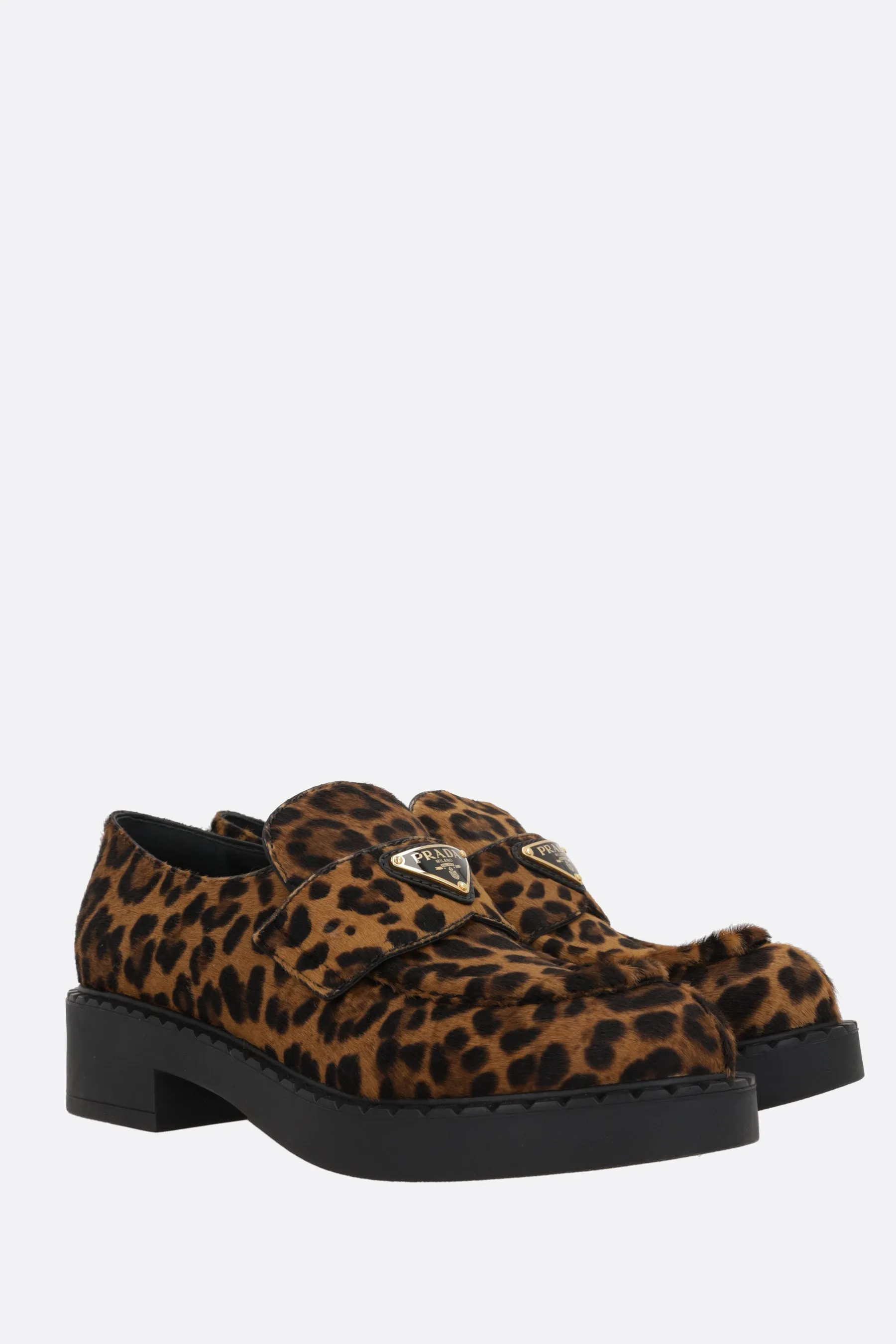 Leopard Hair Loafers